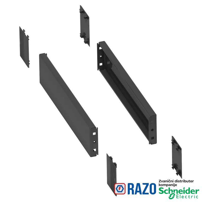 2 bočne stranice za podnožje-300x100mm-savijena čel.ploča-RAL7022. IP 30. IK 10. 