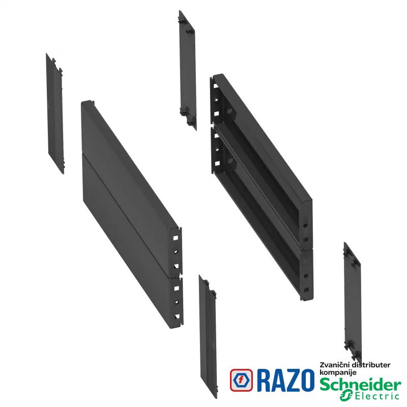 2 bočne stranice za podnožje. 400x200mm. savijena čel. ploča.RAL7022.IP30.IK10. 