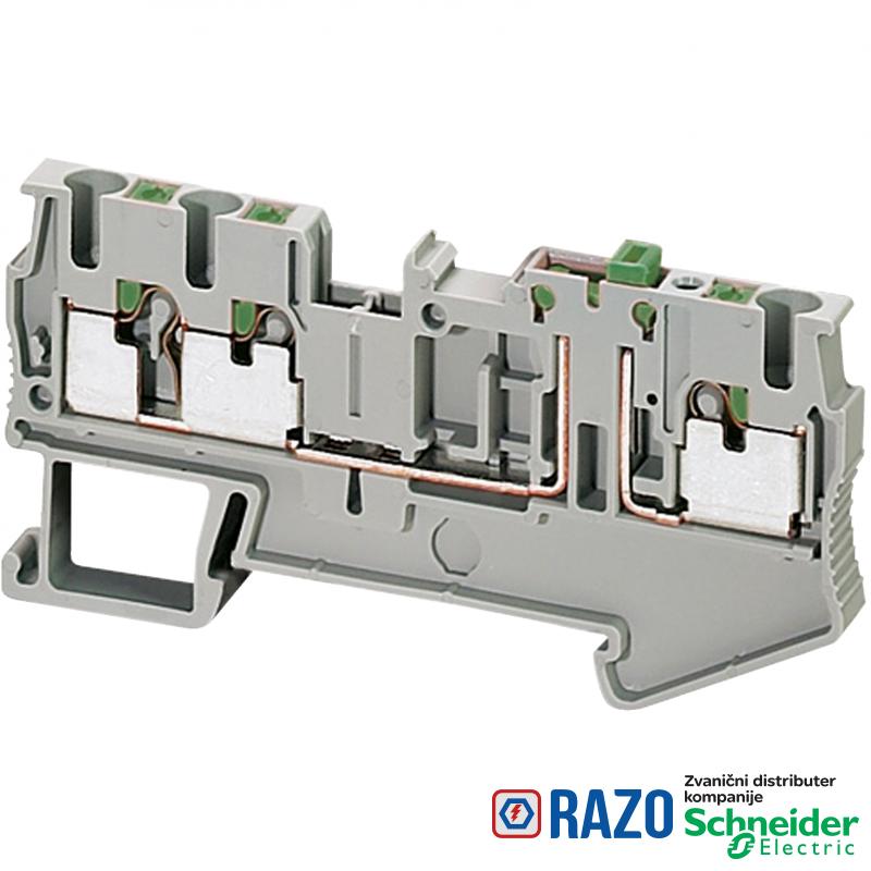 Linergy redna stez. nožasta rastavna poluga - 2.5mm² 20A jednostruka 1x2 utična 