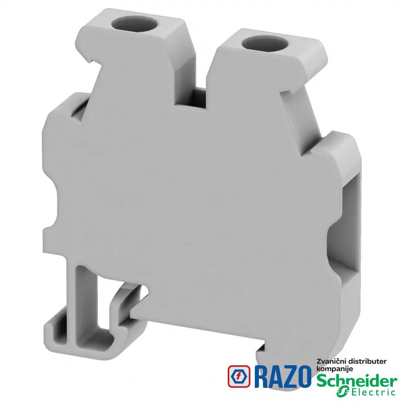 Linergy mini standardna redna stezaljka- 4mm² 32A jednostruka 1x1 vijčana - siva 
