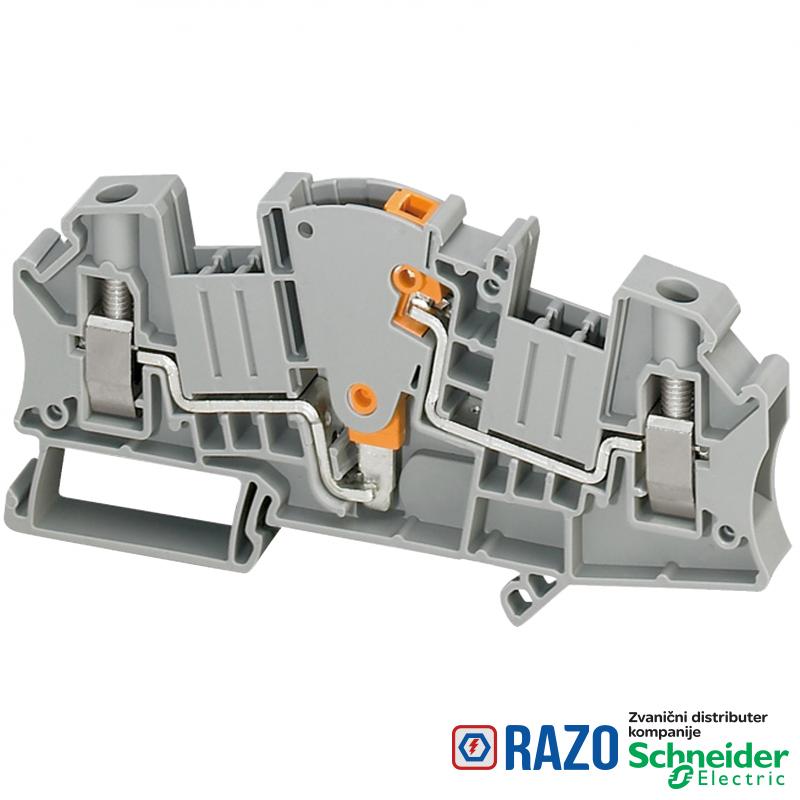 Linergy red. stez. poluga sa rastav. nožem-6mm² 30A jednostruka 1x1 vijčana-siva 