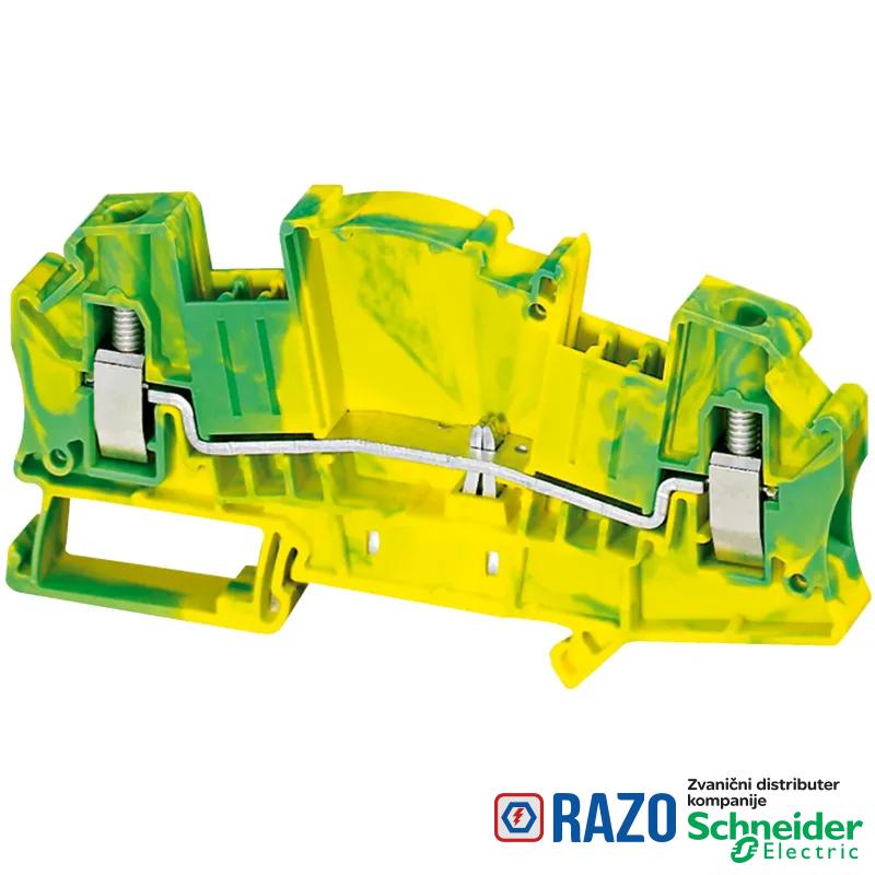 Linergy redna stezaljka za uzemlj. - 6mm² jednostruka 1x1 vijčana - zeleno-žuta 