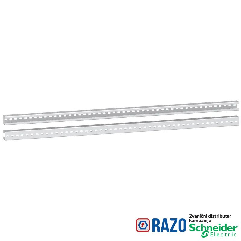 set od 2 ojačane vertikalne šine za fiksiranje šasije i poprečnih šina - 1200 mm 