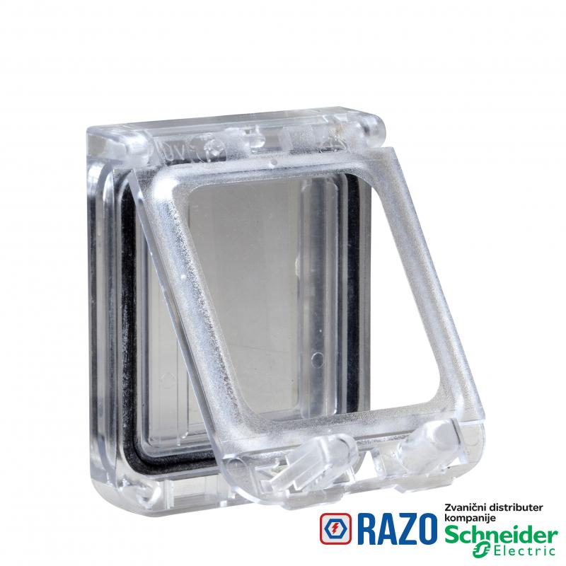 plastični prozor sa šarkama providni poklopac. IP 65, Duž78xŠ165xD15mm. 