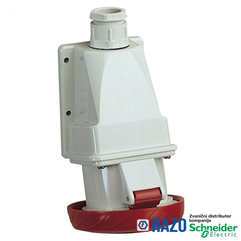 PratiKa utičnica - vijčana - pod uglom -16A - 3P + E - 380...415 V AC - nadzidna 