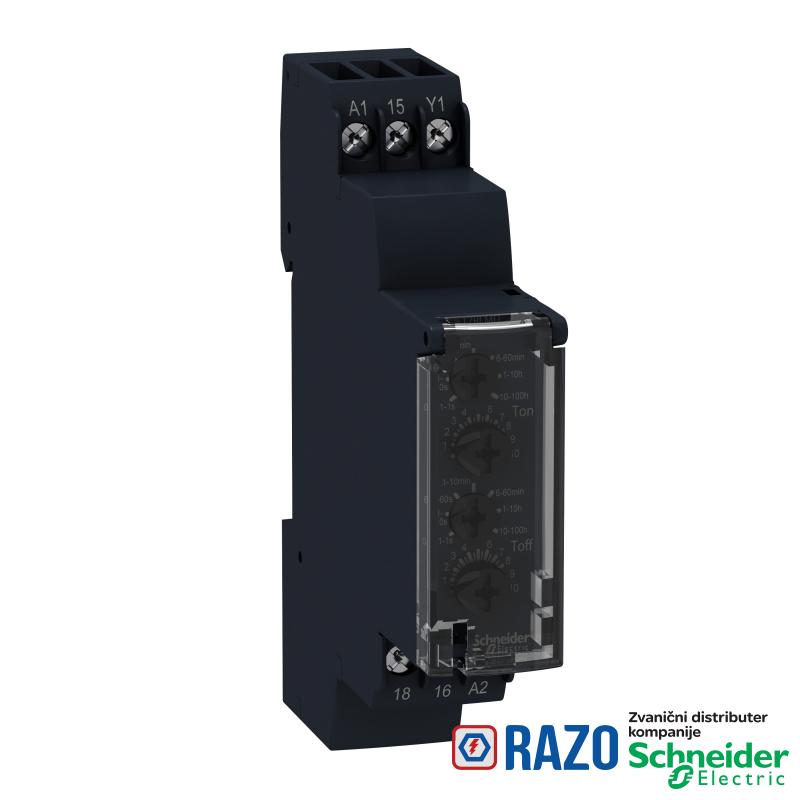 relej za asimetričnu povorku impulsa - 1 s..100 h - 12 V AC/DC - 1 OC 