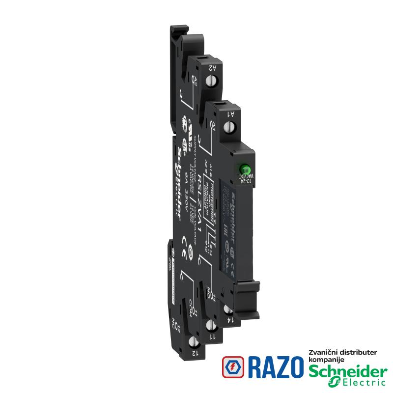 tanki relej montiran na vijčano podnožje sa LED lampicom i zaštitnim kolom, 48 V 