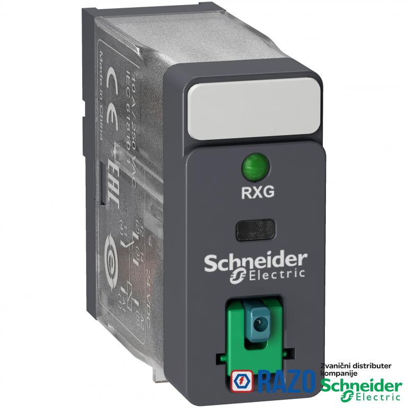 utični interfejs relej - Zelio RXG - 1C/O standardni - 48VDC-10A- sa LTB i LED 