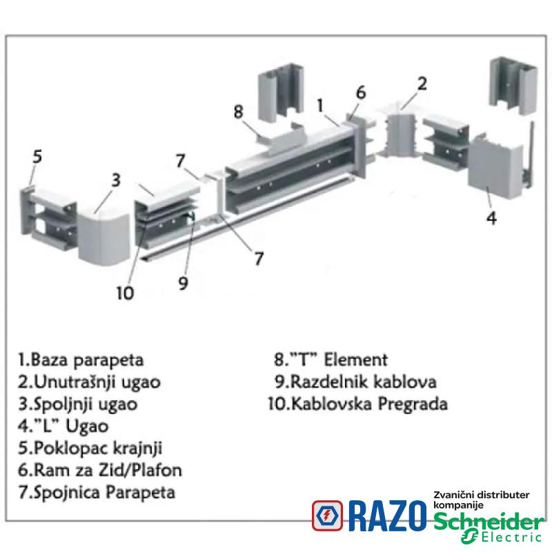 Parapet 48x55 Aluminijum 