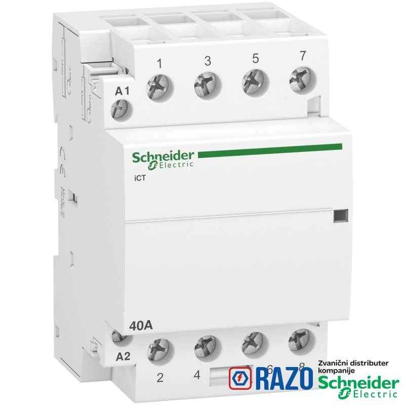 Kontaktor modularni iCT40A 4NO 220/240VAC 