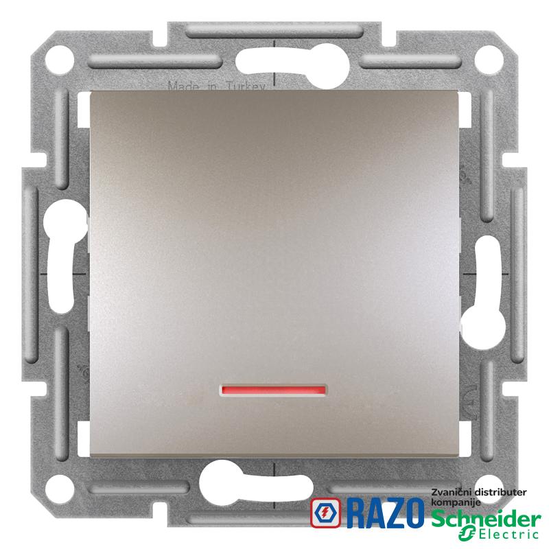 Prekidač jednopolni 16A sa lokatorom Bronza 