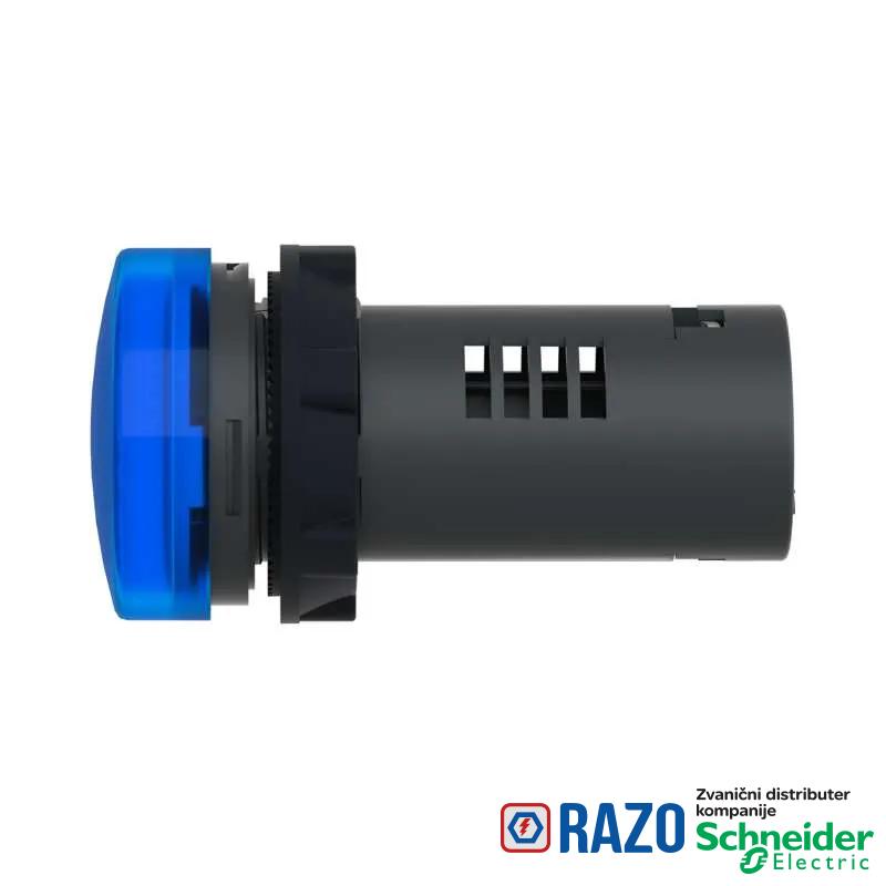 Signalna lampica plastična plava sa ugrađenim LED-om 24 V AC/DC 