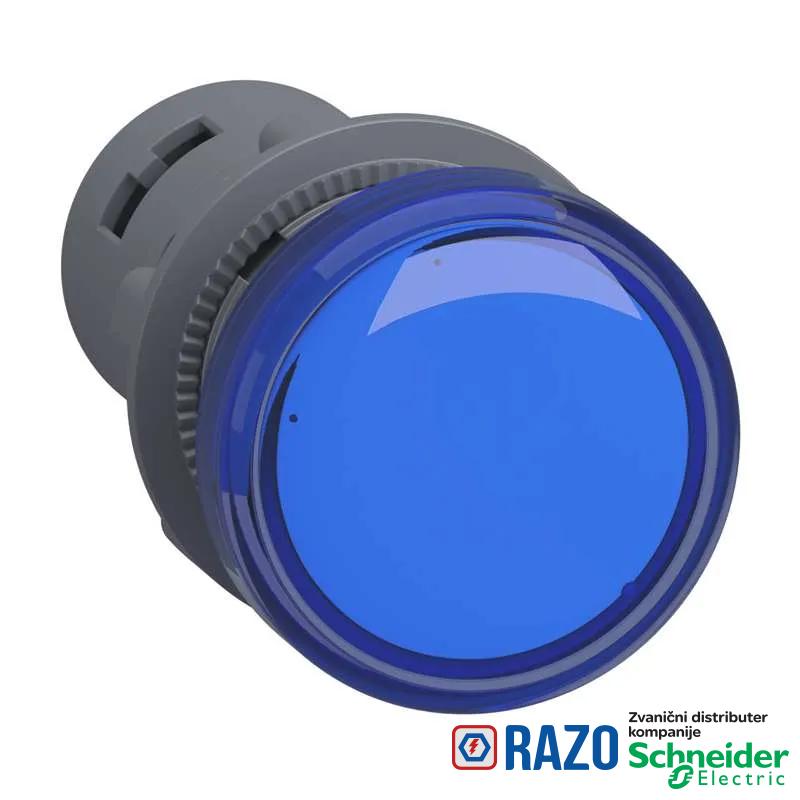 Signalna lampica plastična plava sa ugrađenim LED-om 220…230V AC 