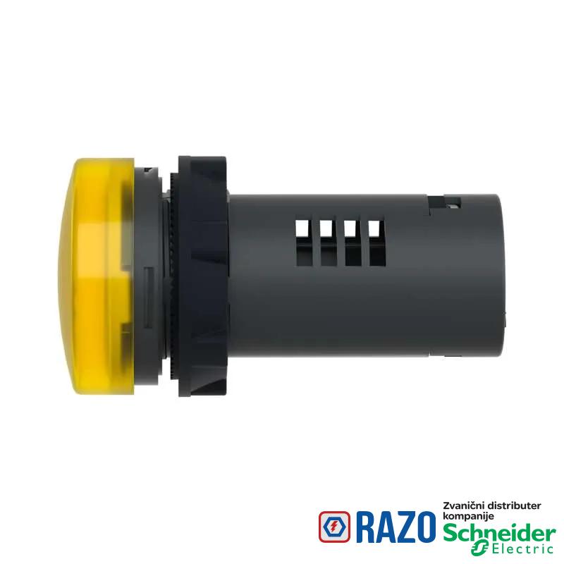 Signalna lampica plastična žuta sa ugrađenim LED-om 220…230V AC 