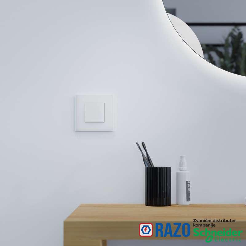 Dekorativni ram Unica Deco 1 element belo staklo 