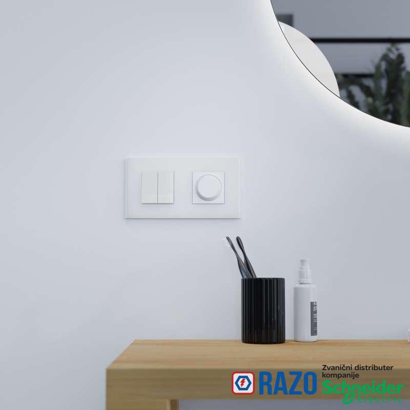 Dekorativni ram Unica Deco 2 elementa belo staklo 