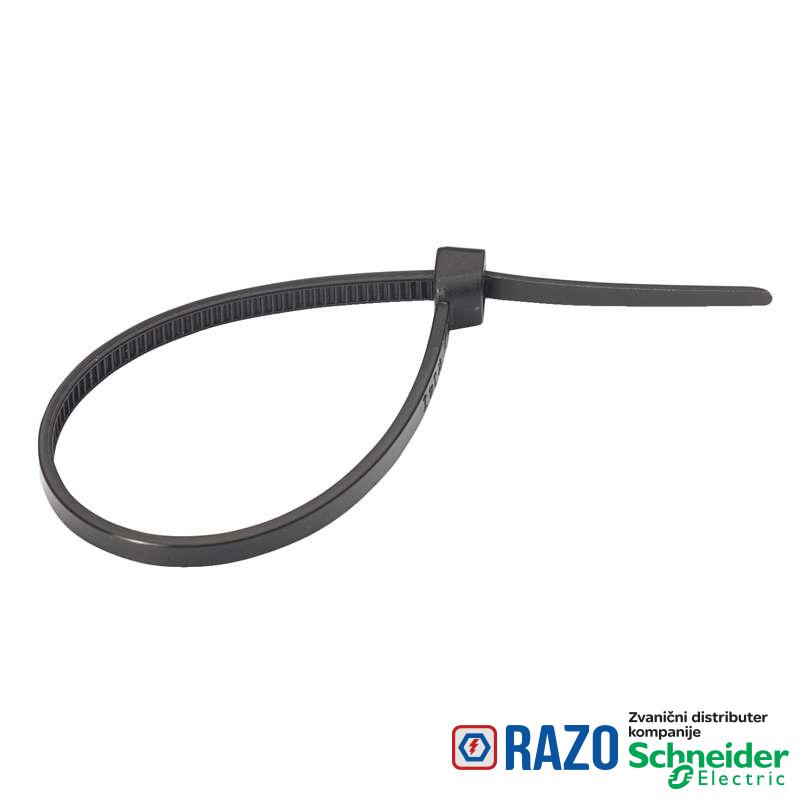 Kablovska vezica 200x3.6mm Crna 