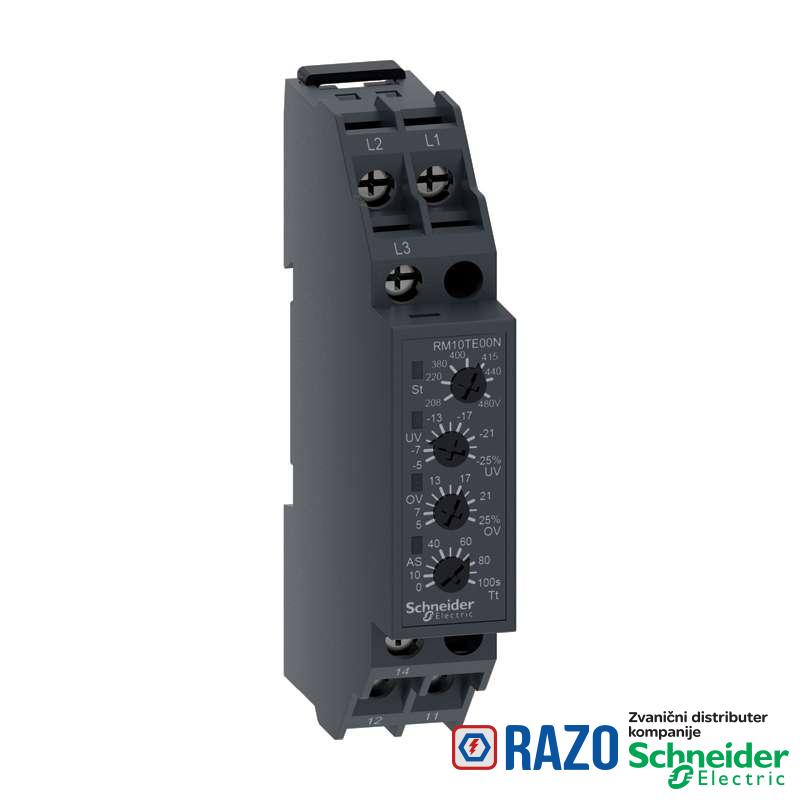 RM10TE00N Rele asimet.redosled i prek.faze,detek.pred.i podn.1CO 