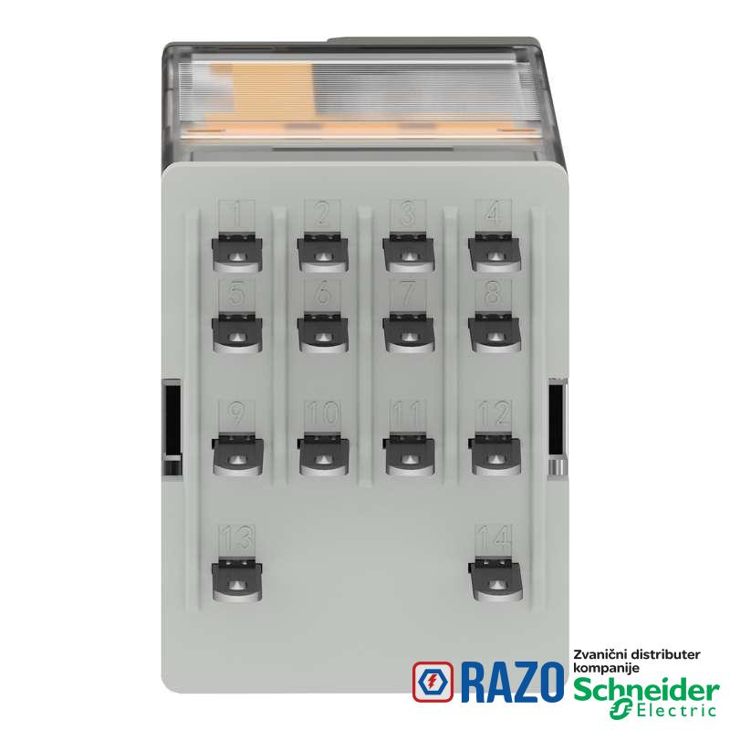 Minijaturni utični relej 4CO 24V AC sa LED indikacijom 