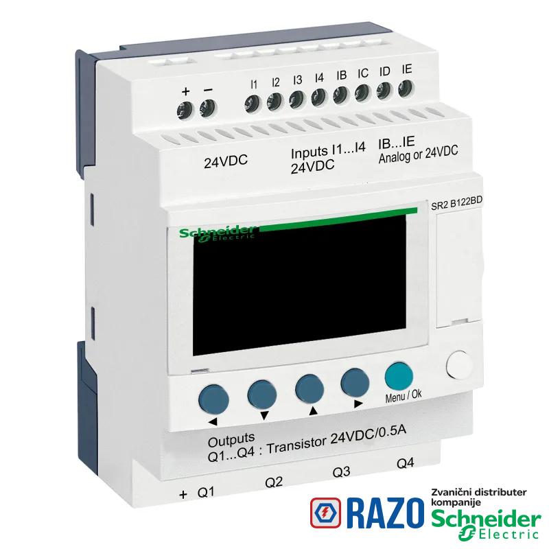 kompaktni progr. kontroler Zelio Logic - 12 I O - 24 V DC - časovnik-displej 