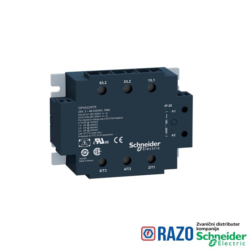 solid state relej -panel-ulaz 90-140 VAC, izlaz 48-530 VAC,50A-termič. interfejs 
