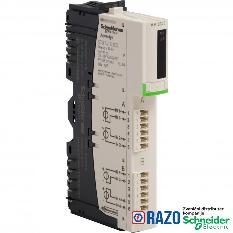 set standardnog analognog ulaza STB - +/- 10 V - 4 I - 15-bitni + znak 