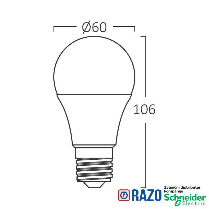 LED sijalica E-27 9W 4000K 