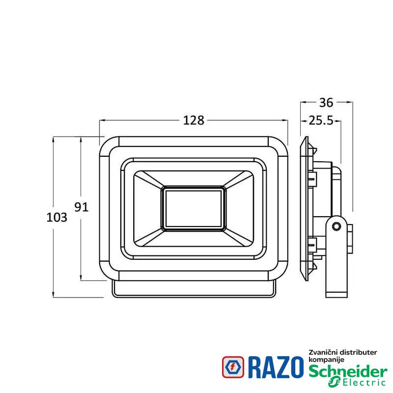 LED Reflektor  20W 6500K 