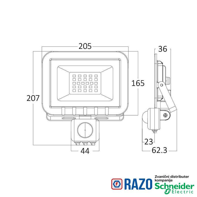 LED Reflektor sa senzorom 50W 6500K 