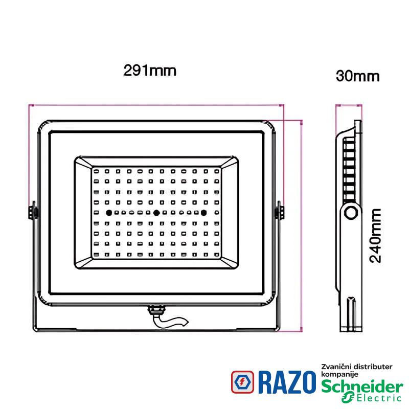 LED Reflektor 100W SMD HB VT 