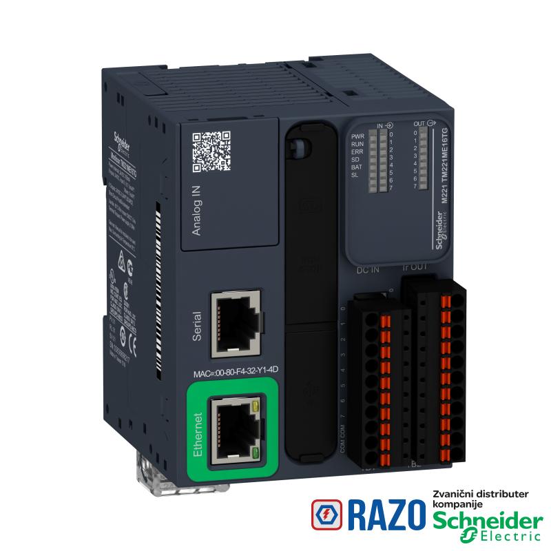 kontroler M221 16 IO tranzistorski PNP Ethernet opružni priključci 