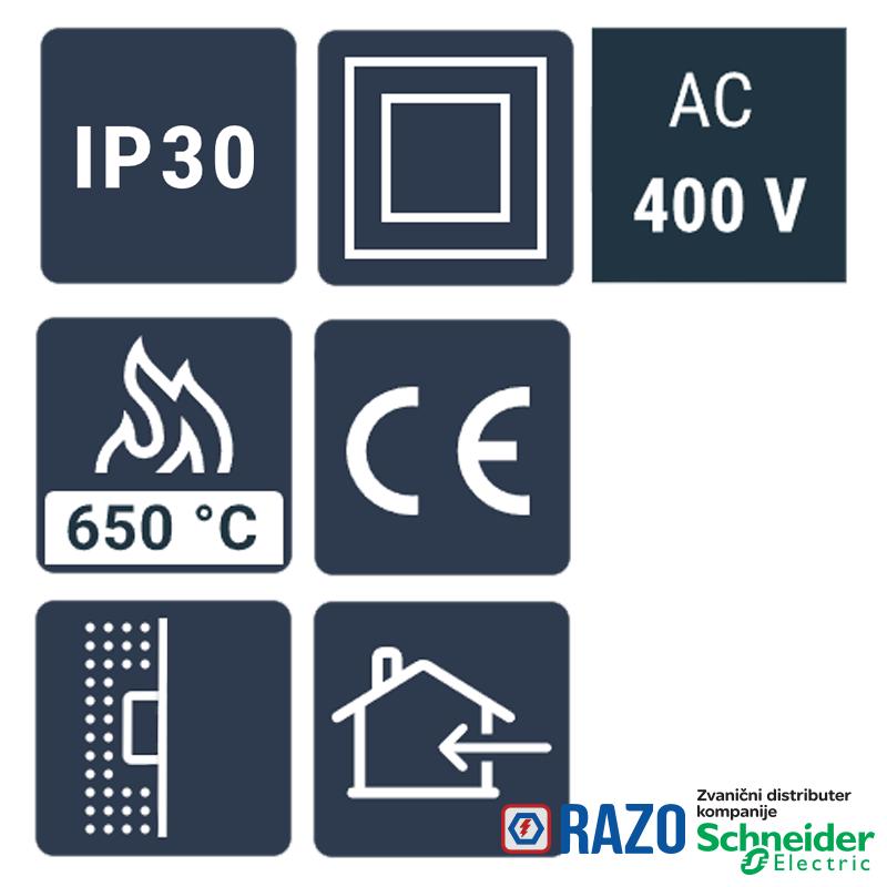 Tabla ugradna U60 5/2 ES petoredna 650 C° 