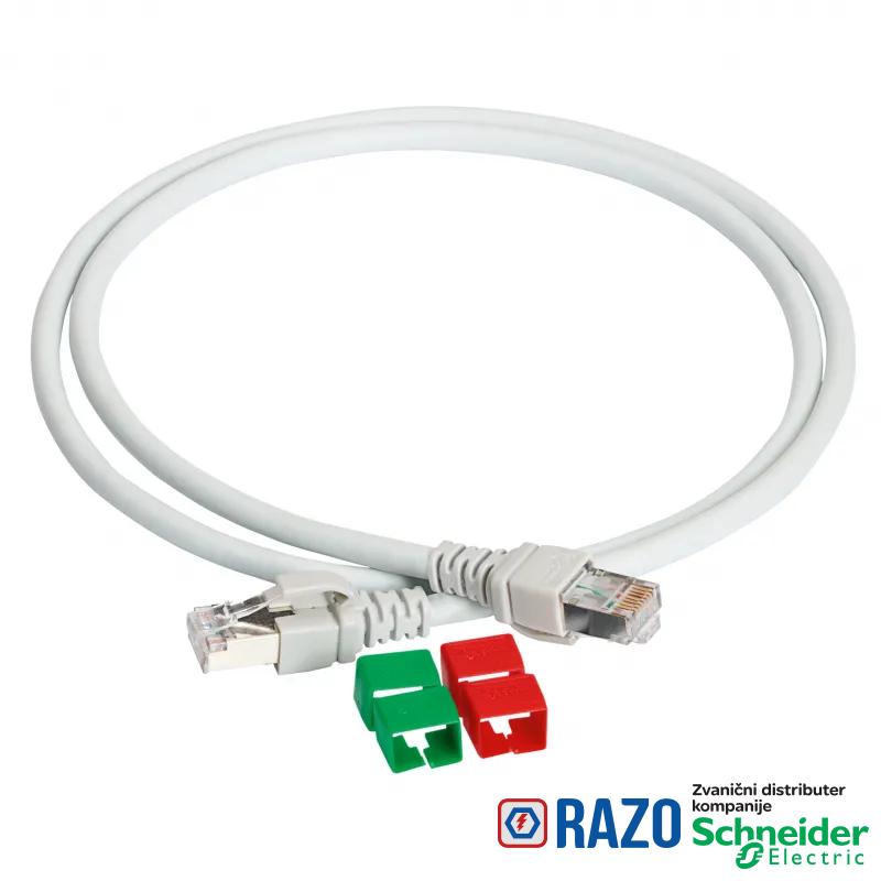 Actassi CL-MNC5e patch kabl F/UTP 4P kat. 5e 155MHz LSZH 1m sivi 
