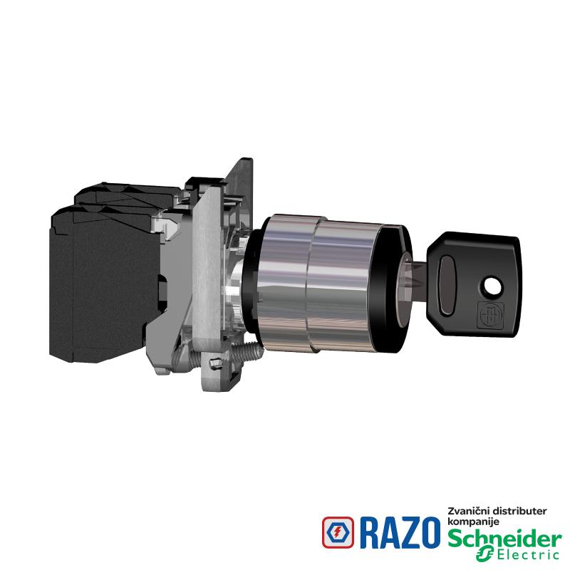 crni ključ izborni prekidač Ø 22 - 2 pozicije 90°- bez povratka - 1 NO-ATEX 