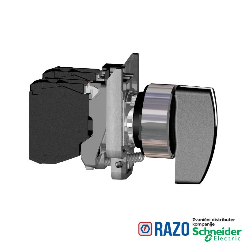 crni izborni prekidač Ø 22 - 2 pozicije 90°- bez povratka - 1 NO-ATEX 