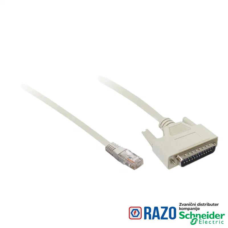 Modbus serijska veza - d = 2.5 m - 1 muški RJ45 + 1 muški SUB-D 25 