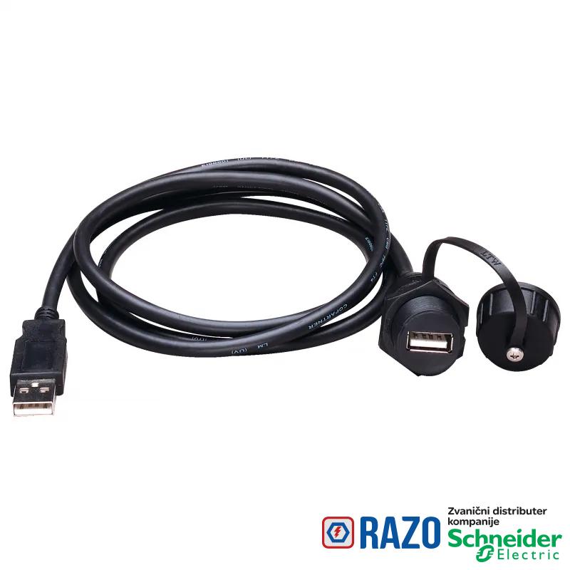 produžni USB kabl tip A port za ugradnju na vrata - 1 m 