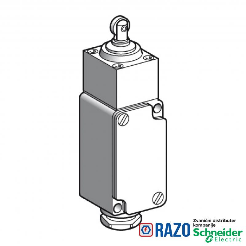 granični prekidač XC2-J - poluga sa čeličnim točkićem - 1 C/O 