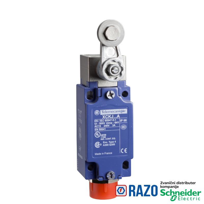 granični prekidač XCKJ - poluga sa čeličnim točkićem - 1NC+1NO - trenutno - 7/8