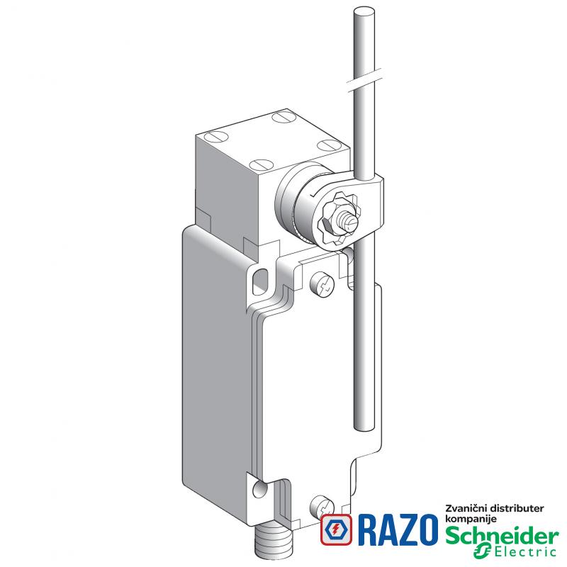 gran.prek. XCKJ - termoplastična okrugla šipka 6 mm - 1NC+1NO - trenutno - M12 