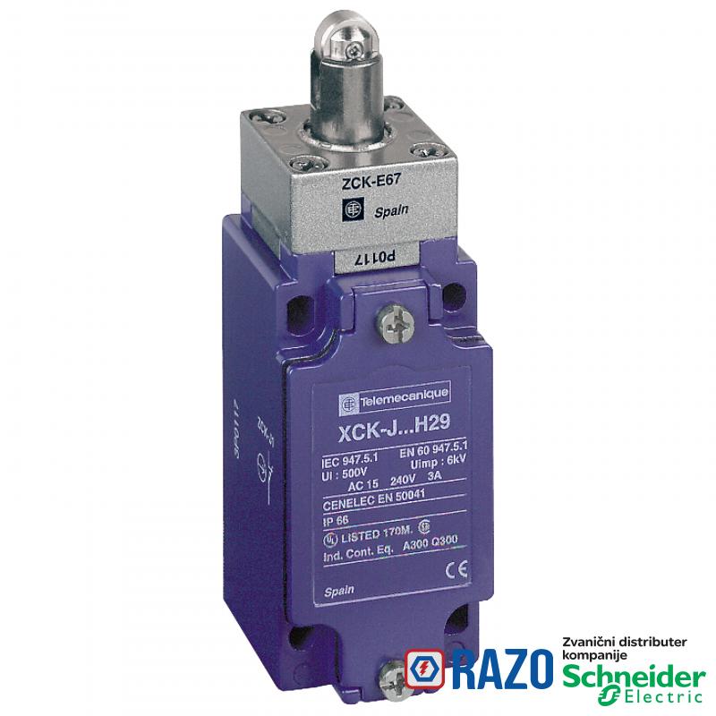 gran.prek. XCKJ - poluga sa čeličnim točkićem ojačanim -1NC+1NO - trenutno - M20 