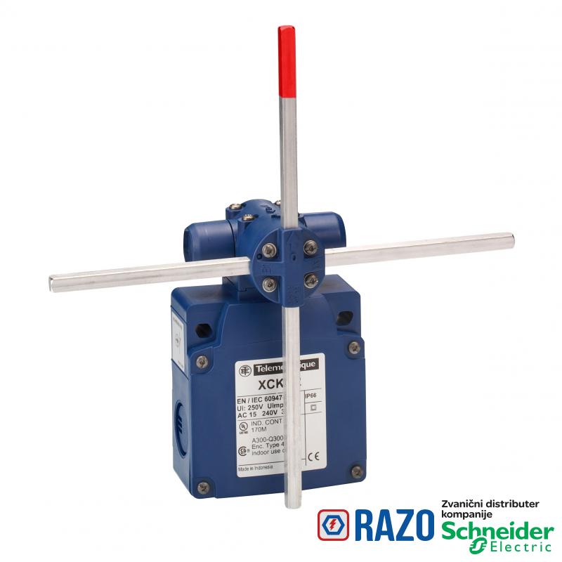 granični prekidač XCKVR-bez povratka ukrštene šipke 6mm-2x(NC+NO)-sporo pr.- M20 