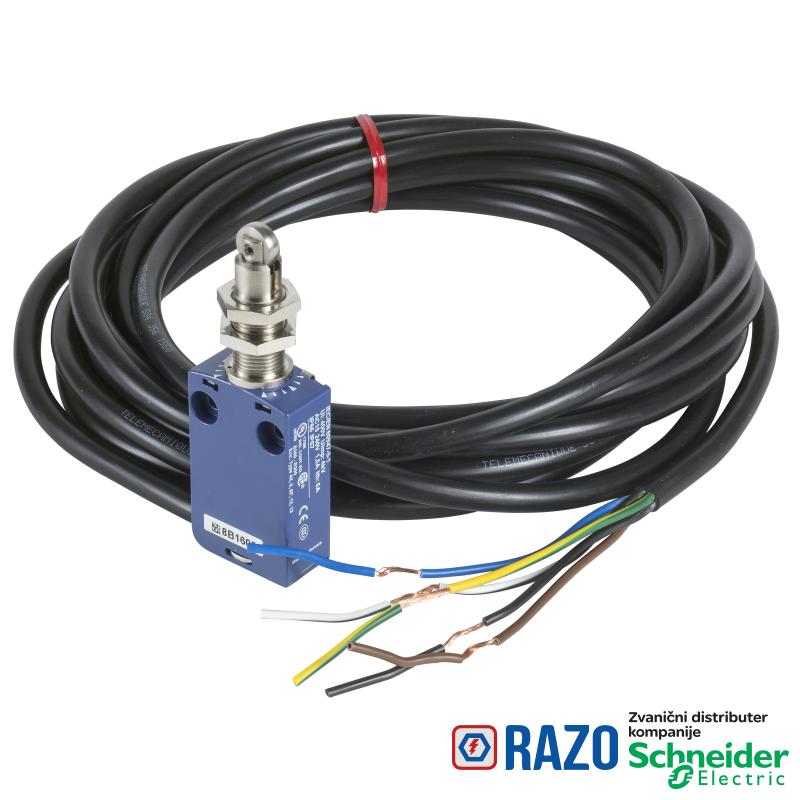 granični prekidač XCMD-M12 poluga sa čeličnim točk.-1NC+1NO-sporo prek.- 1 m 