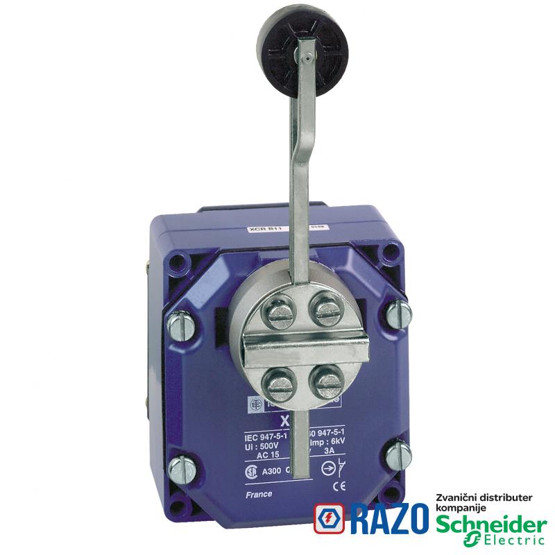 granični prekidač XCR - termopl. sa povratkom poluga sa točkićem - 2X(1NC+NO) 