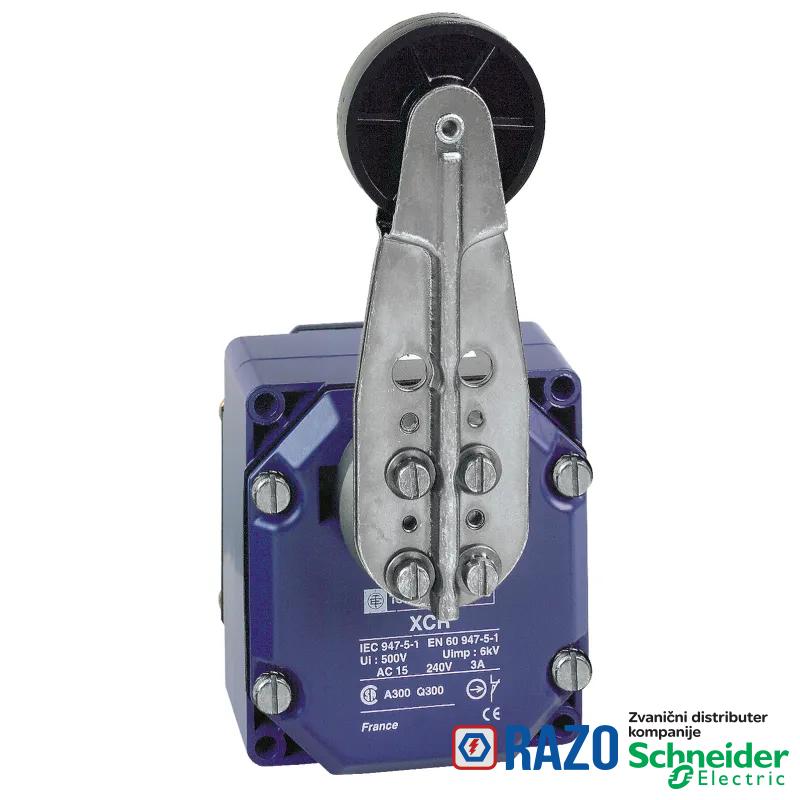 granični prekidač XCR-termopl. sa povratkom poluga sa točkićem velika-2X(1NC+NO) 