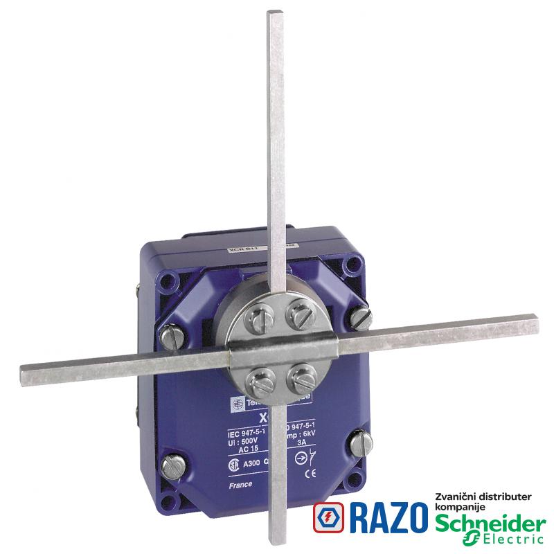 XCR-metalni gr.prek. bez povratka ukrštene šipke-četvrtasta šipka 6mm-2X(1NC+NO) 