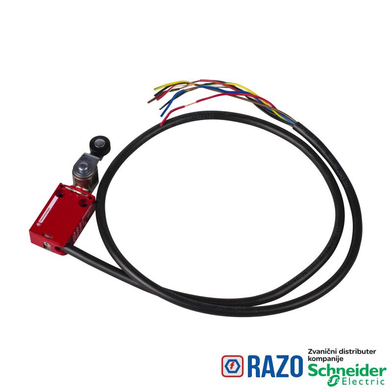 sigurnosni granični prekidač XCSM - metalni - zakretna ručica -2NC + 1NO-kabl 1m 