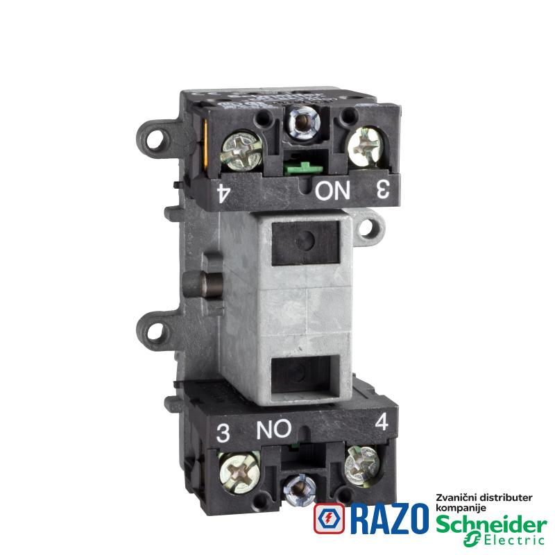 kontaktni blok za zadršku - 2 NO - prednja montaža 