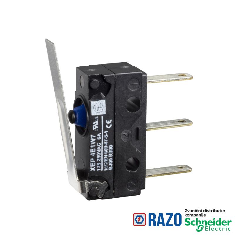 minijaturni granični prekidač - ravna poluga - 2.8 mm 