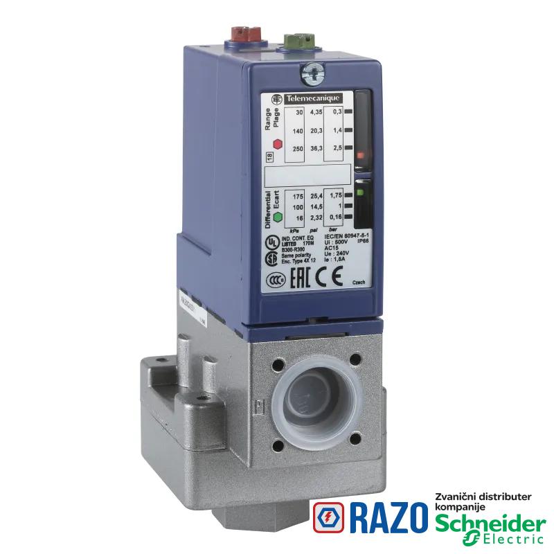 presostat XMLB 2.5 bar - regulacija između 2 granične vrednosti - 1 C/O 